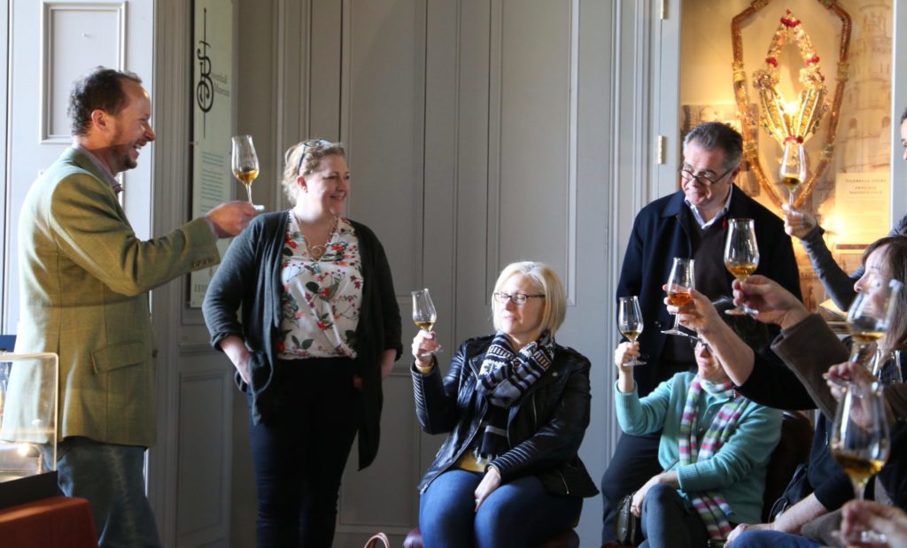 whisky tasting in the museum at Broomhall House