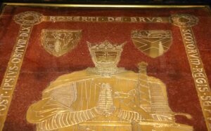 Brass plate covering Robert the Bruce's tomb 